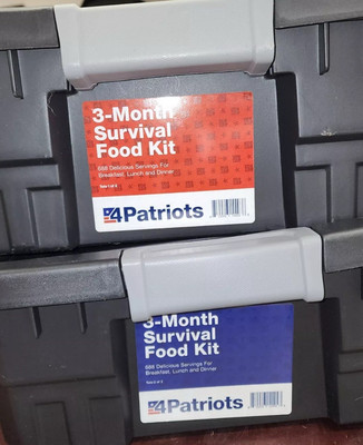 4Patriots 3-Month Survival Food Kit 656 Servings 2 Bins Breakdown In Pictures