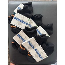Bombas Youth 12T-Y3 Big Kids Black Ankle Socks Pack of 7 Cushioned