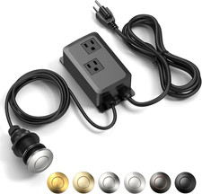 Garbage Disposal Air Switch Kit Dual Outlet Sink Top Button On Off UL Listed