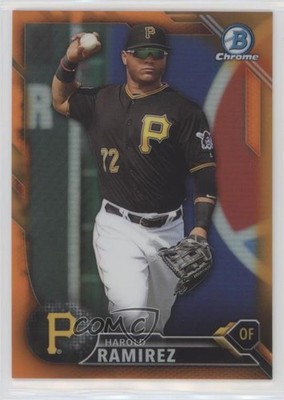 2016 Bowman Chrome Prospects Orange Refractor 21/25 Harold Ramirez #BCP246 0c6