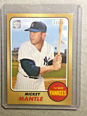2021 Topps X Mickey Mantle Collection # 38 - Gold Parallel  /50 NM Yankee's