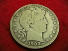 1909-O LIBERTY BARBER SILVER HALF DOLLAR NEW ORLEANS GOOD+