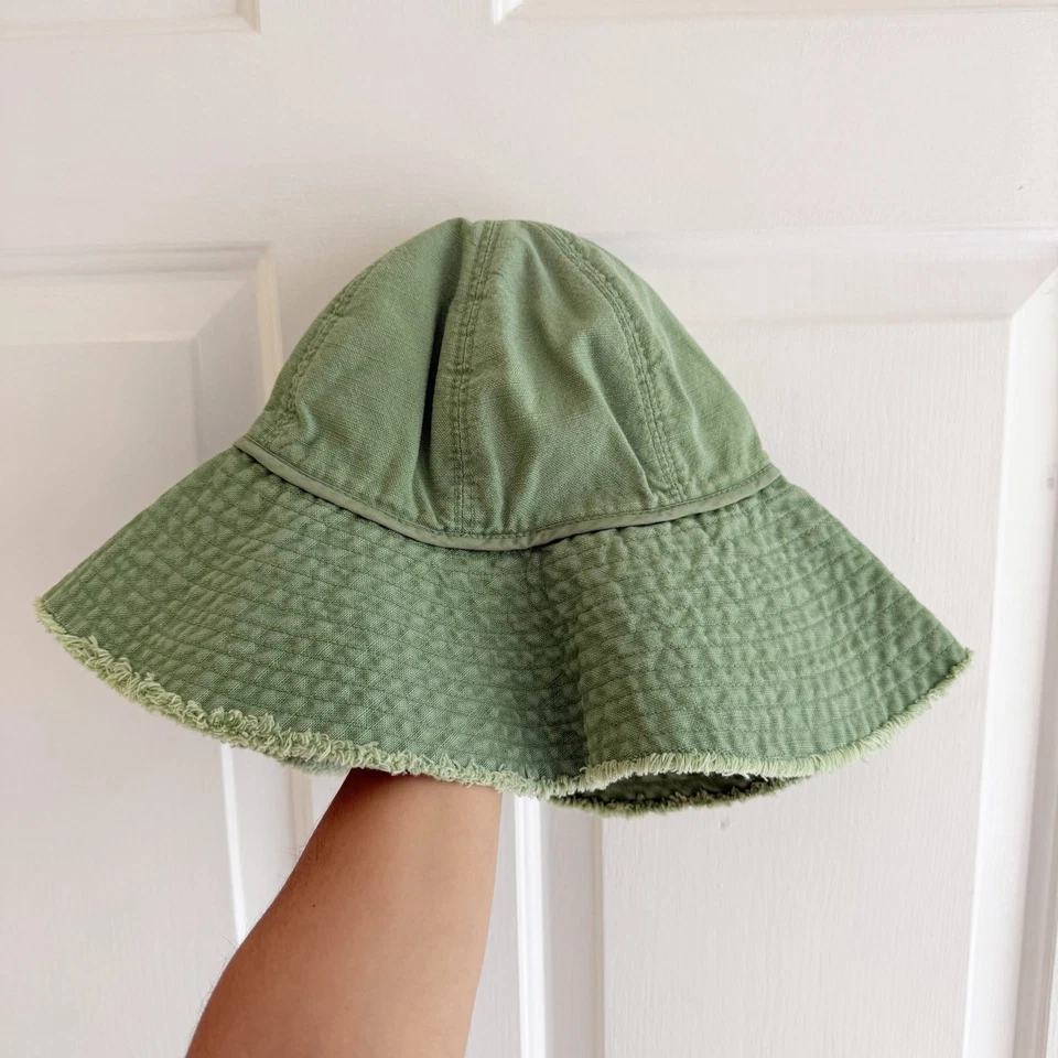 Sombrero de cubo de pescador vintage Y2K GAP verde ala ancha talla M/L exterior senderismo Foto 2 de 4