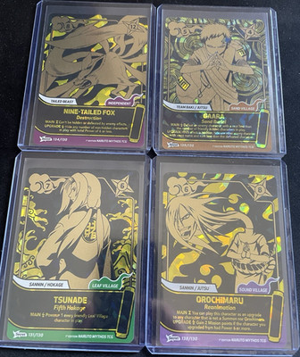 Naruto Mythos TCG First Edition Secret Rares Gold NM