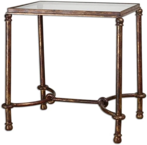 Stylish Bronze Warring Iron End Table by  for Modern Living Spaces - Picture 1 of 5