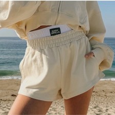 Daily Drills Double Banded Super Shorts Size XS/S in Sand Trendy Loungewear