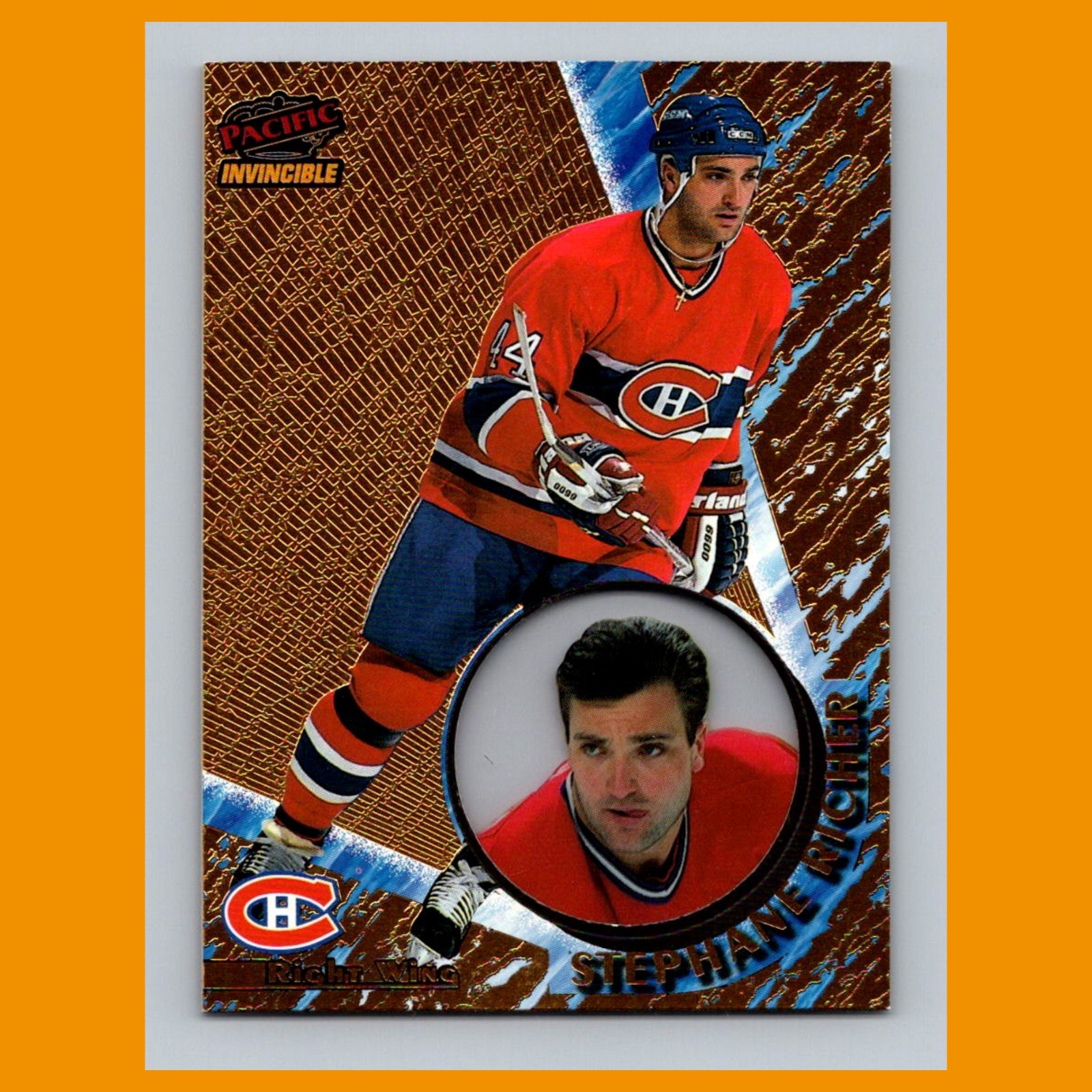 Stephane Richer #73 1997-98 Pacific Invincible Clear Window Montreal Canadiens