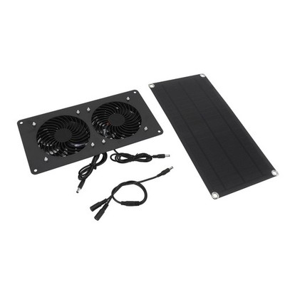 Solar Powered Exhaust Fan Professional 10W High Efficiency Double Fans Solar