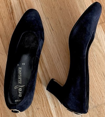 Ara Damen Pumps Schwarz Gr. 38,5 (UK 5,5)