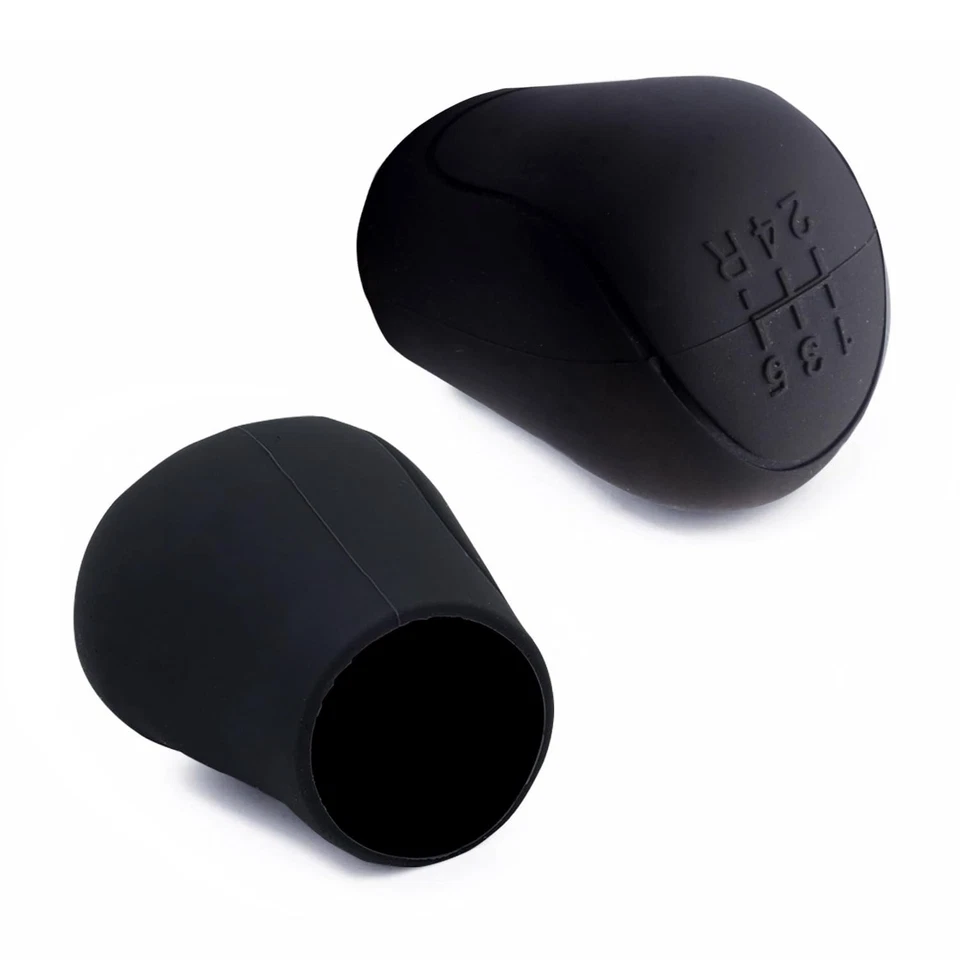 Housse pommeau levier de vitesse 5 vitesses Silicone TPU Noir universelle - Photo 4/4