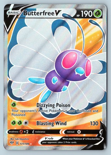 Butterfree V 177/189 Darkness Ablaze Holo Pokemon NM
