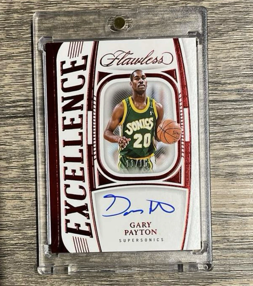 Panini Gary Payton Basketball Autographed Sports Trading Cards