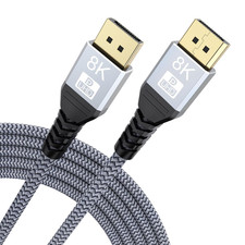 8K DisplayPort Cable 12FT, Display Port 1.4 Cable 12 Feet DP to DP Cord 8K 60Hz