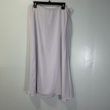 Eileen Fisher Silvery Lavender Silk Midi Flowy Skirt Large NWT