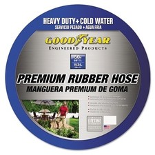 Strapazierfähiger Kalt-/Warmwasser Premium Gummischlauch, 5/8 Zoll Durchmesser x 50 Fuß, schwarz
