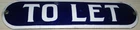 New ListingVintage Small Porcelain Enamel Strip Sign TO LET