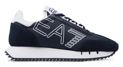 EA7 EMPORIO ARMANI Men's Sneakers Running Shoes AUTHENTIC NEW Navy Blue X8X101
