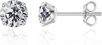 Ohrstecker Titan Hypoallergen 5Mm Cz Nickelfrei FüR Empfindliche Ohren Damen