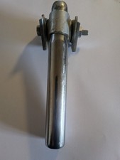 Tube de selle vintage acier chromé Ø 25,4 mm + chariot - Pour vélo ancien