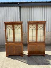 Pair Of REPRODUX - Bevan & Funnell Yew Cabinets / Bookcases / WE DELIVER