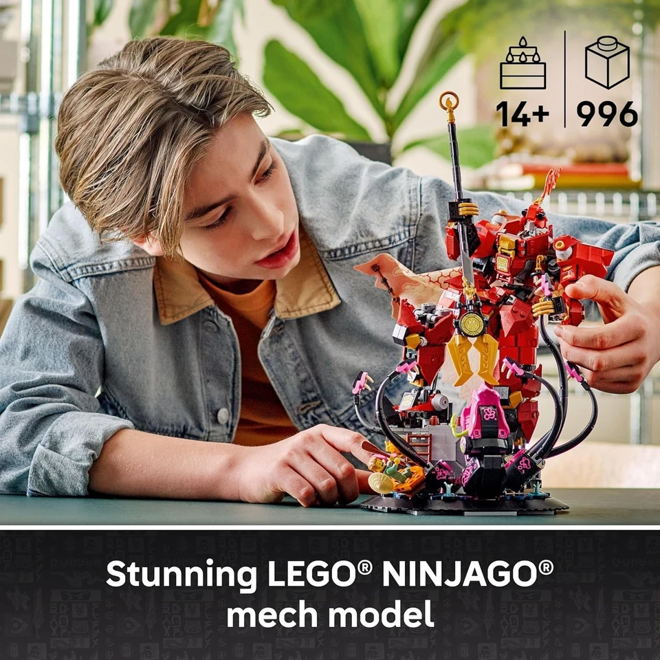 LEGO® NINJAGO 71846 Caballero de Fuego Mech 14+ Kai Minifigura Decoración Habitación Adolescente Regalo Foto 2 de 4