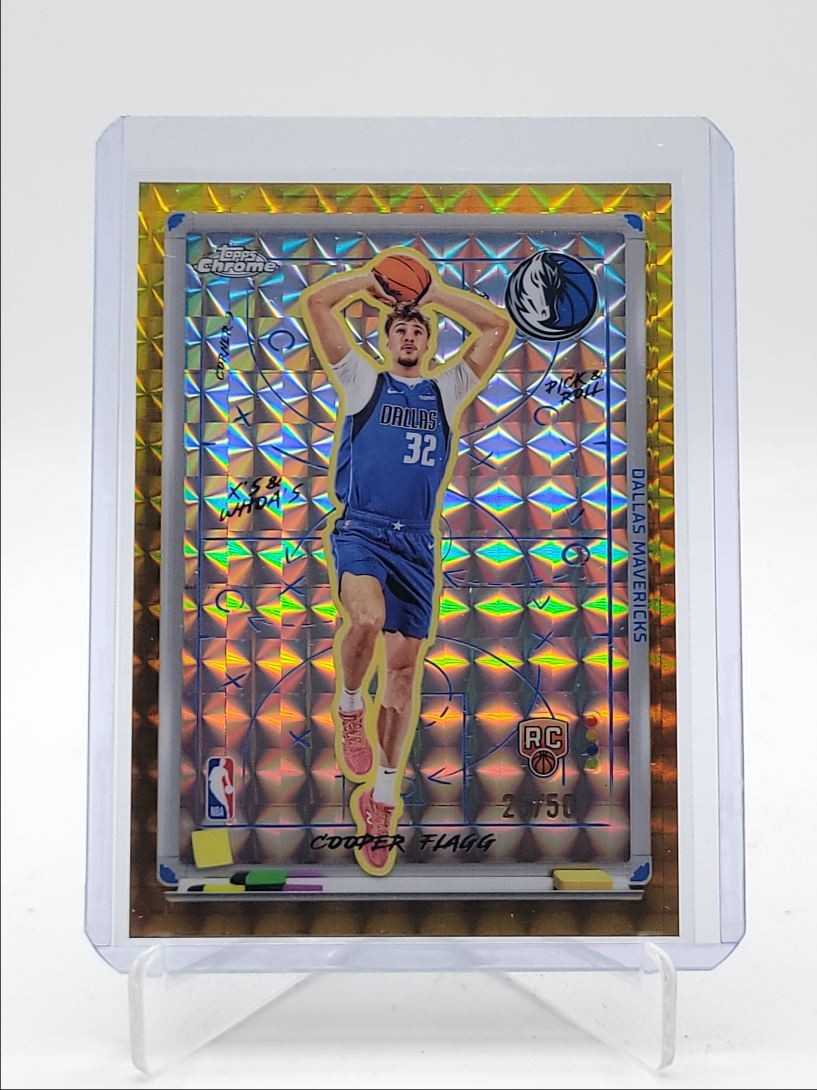 COOPER FLAGG 2025-26 TOPPS CHROME X'S & WHOA'S ROOKIE GOLD GEO RC /50 Q5692