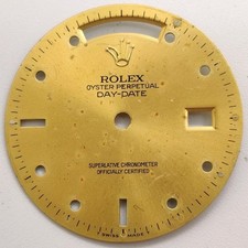Vintage Mens Genuine Rolex Date-Date President Gold Dial 36mm