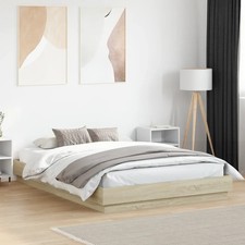 WALPLUS Sonoma Oak Bed Frame without Mattress 120x200 cm Single Bed