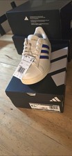 adidas Grand Court 2.0 White  Blue Lace Up Low Top Men's Tennis Sneakers
