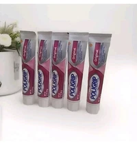 5 PK Super Poligrip Original Denture and Partials Adhesive Cream 2.4 oz ea