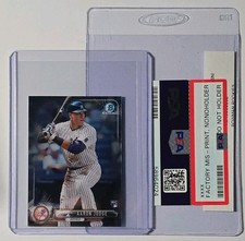 2017 Bowman Chrome Mini RC Aaron Judge BLANK BACK Factory Misprint PSA No Holder
