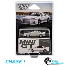 CHASE ! Mini GT 1:64 Nissan GT-R (R32) VeilSide Combat C-I White #1066