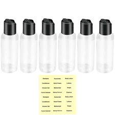 6 Pack Travel Bottles for Toiletries, 3.4oz Travel Shampoo Bottles Leak-Proof...