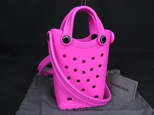 Extreme Balenciaga Crocs Collaboration Rubber Crossbody Shoulder Bag Phone Holde