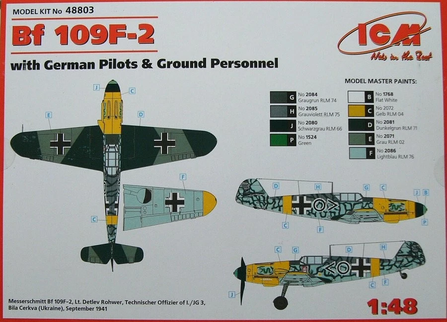 Bf 109F-2 with German Pilots & Ground Personnel by ICM   N. 48803   1:48 - Immagine 2 di 4
