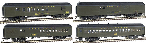 Rivarossi 600223 HO CB&Q Chicago Burlington & Quincy 60' Heavyweight 4er Pack | Zustand: Used