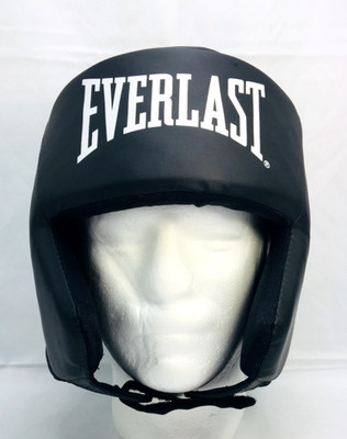 EVERLAST 'CORE' Boxing Headgear Black One Size MMA Training Sparring Helmet EUC