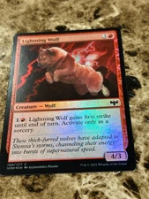 LIGHTNING WOLF Magic MTG Innistrad Crimson Vow Foil