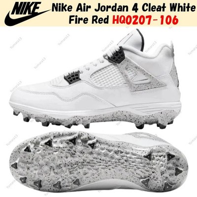 Nike Air Jordan 4 Cleat White Fire Red HQ0207-106 Herren Gr.