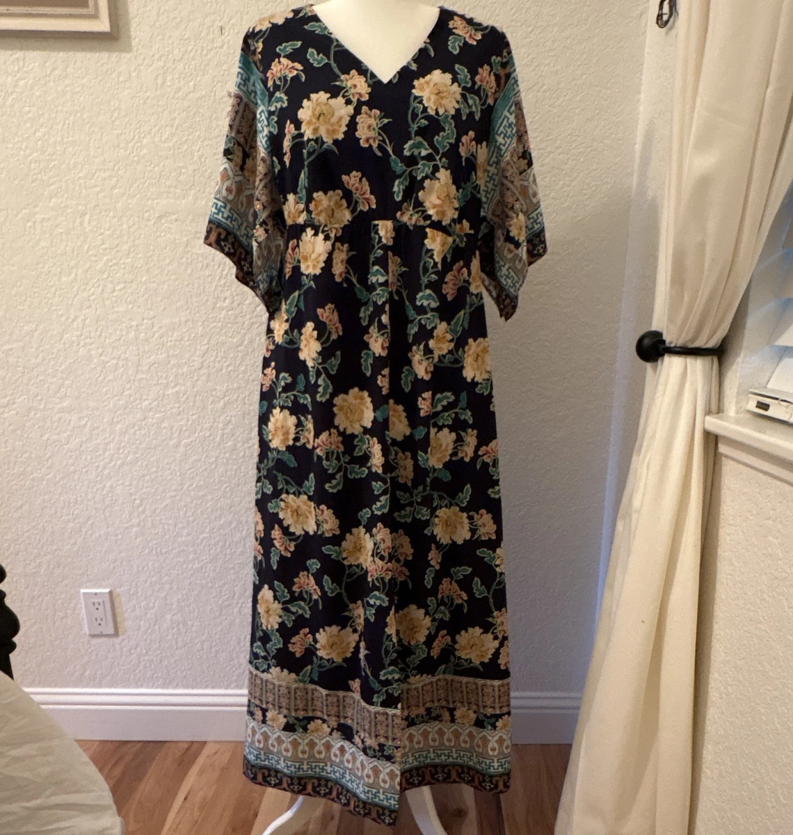 chicos long dresses Linen Maxi Shirtdress