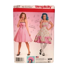 Simplicity Rockabilly Lolita Sewing Pattern (#8127, size: 8–16)