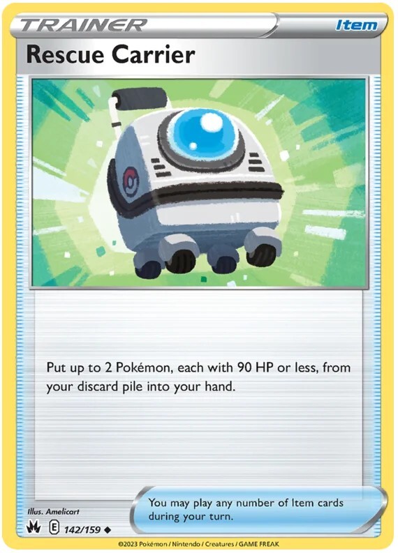 Rescue Carrier Pokemon TCG Trainer Card 142/159
