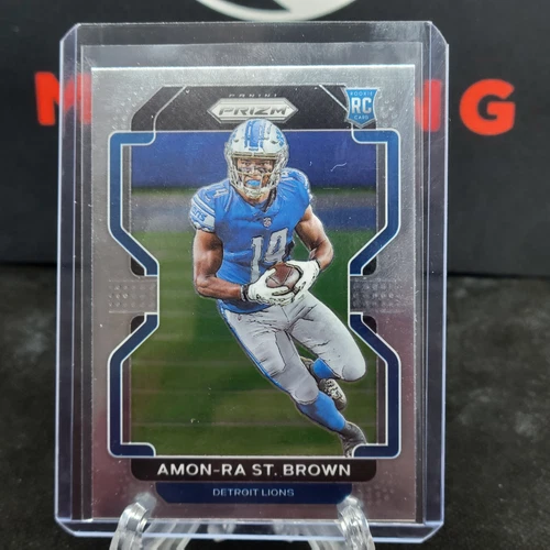 2021 PANINI PRIZM #358 AMON-RA ST. BROWN Rookie Card RC Lions Base READ