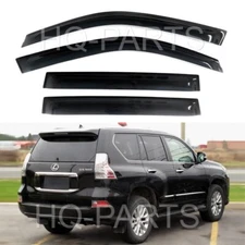 For 10-23 Lexus GX460 Smoke Tint Window Visor Sun Wind Rain Guard Vent Deflector
