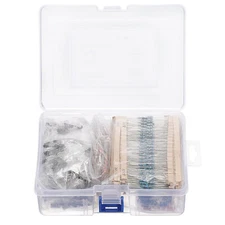 1490Pcs Electronics Component Assortment Kit Metal Film Resistors LED Diodes
