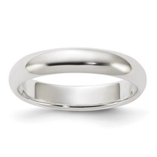 Sterling Silver 4mm Half-Round Band Ring