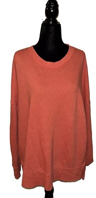 Time & Tru Orange Long Sleeve Pullover XL Sweatshirt