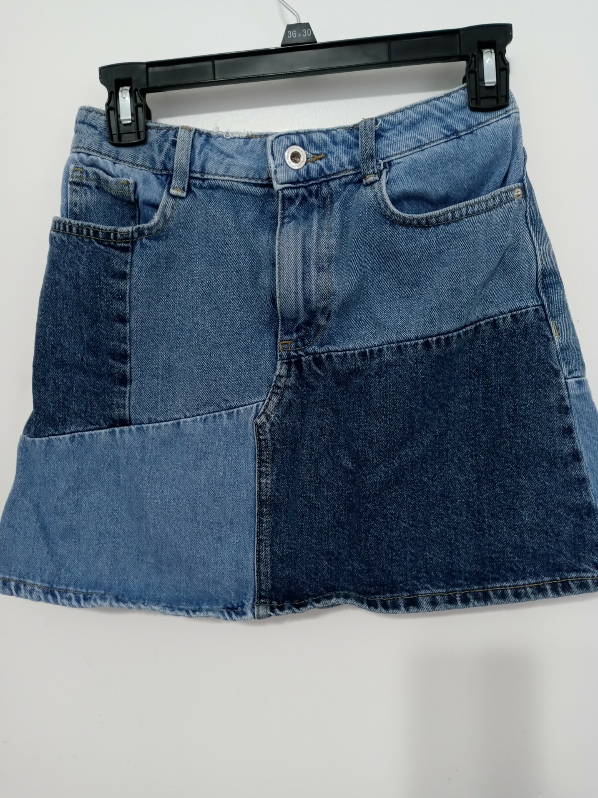 patchwork mini skirt zara