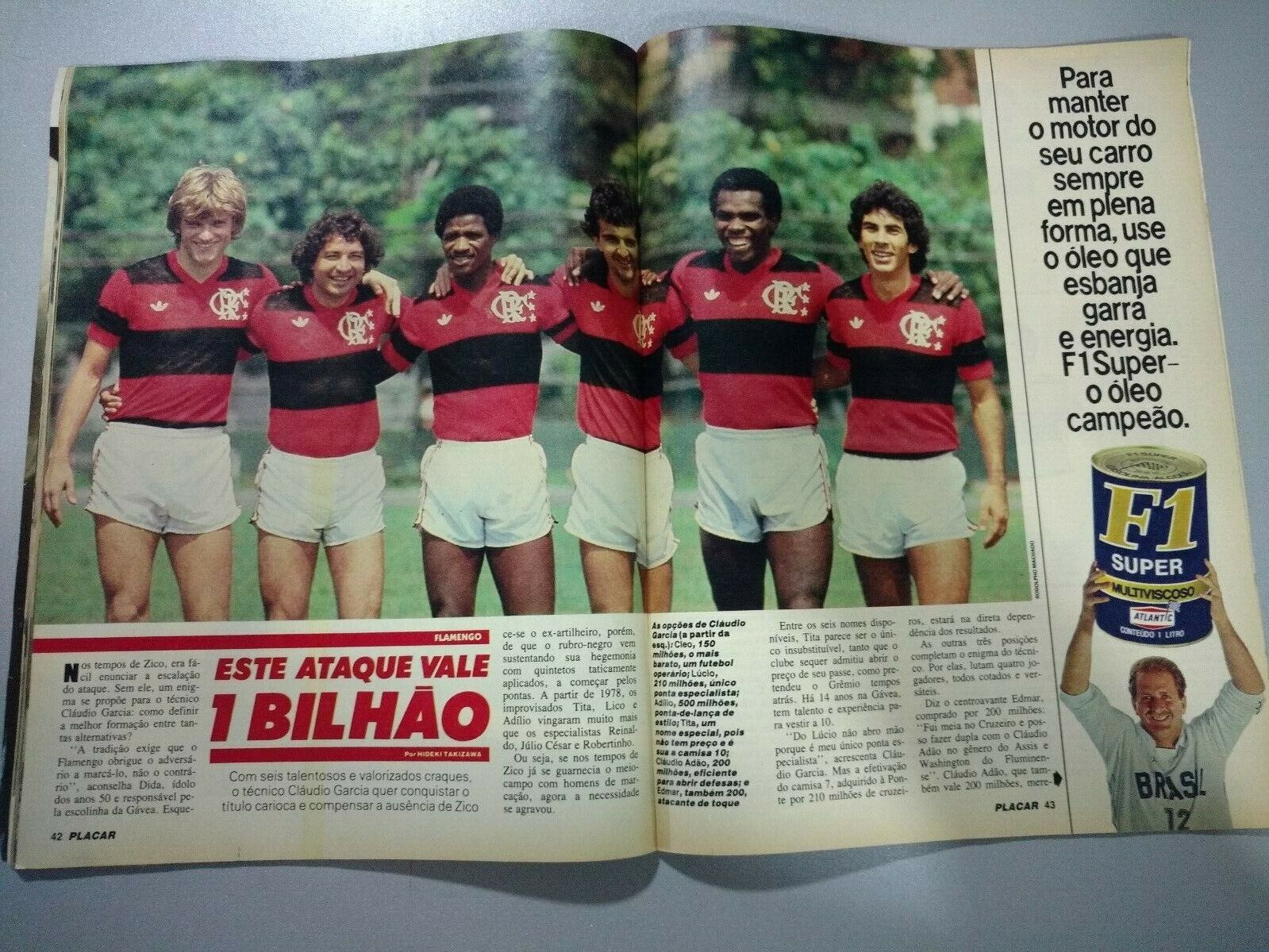 RARE PLACAR MAGAZINE 1983 BRAZIL FOOTBALL SOCRATES FLAMENGO MENGÃO FALCÃO  GOOD