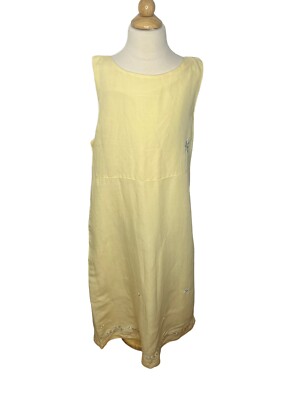 Vintage Gap Kids Girls Yellow Linen Blend Modest Floral Embroidered Dress 14-16 | eBay Vintage Gap Kids Girls Yellow Linen Blend Modest Floral Embroidered Dress 14-16 | eBay